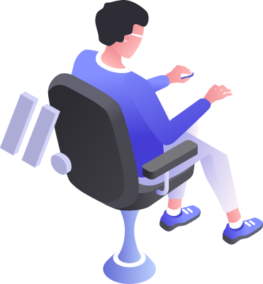 Illustration of person in chair